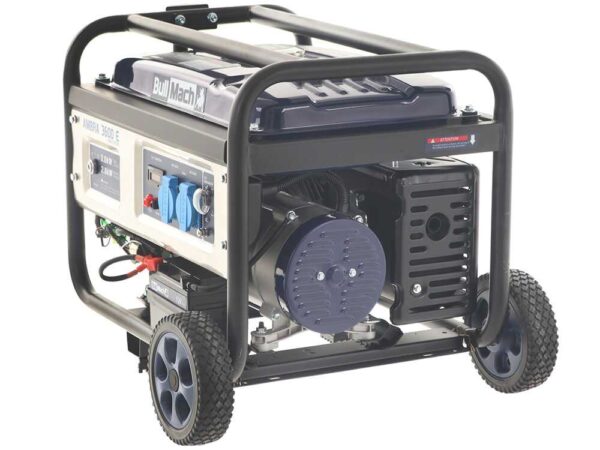 BullMach AMBRA 3600 E - Generatore di corrente carrellato a benzina 3 kW - Continua 2.8 kW Monofase