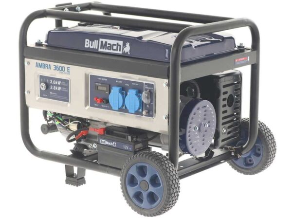 BullMach AMBRA 3600 E - Generatore di corrente carrellato a benzina 3 kW - Continua 2.8 kW Monofase