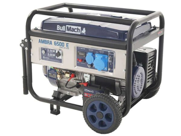 BullMach AMBRA 6500 E - Generatore di corrente carrellato a benzina con AVR 5.5 kW - Continua 5 kW Monofase
