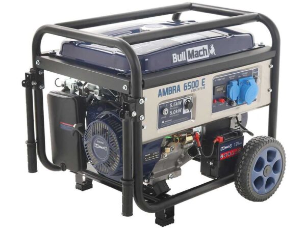 BullMach AMBRA 6500 E - Generatore di corrente carrellato a benzina con AVR 5.5 kW - Continua 5 kW Monofase