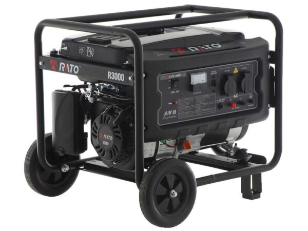 Gruppo elettrogeno monofase a benzina Rato R3000 - Carrellato - 2.7 Kw