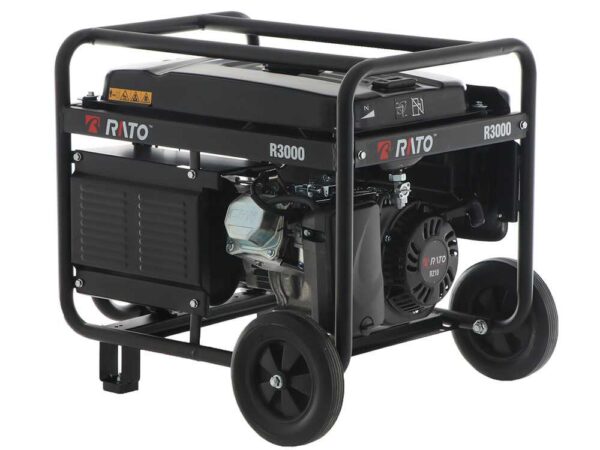 Gruppo elettrogeno monofase a benzina Rato R3000 - Carrellato - 2.7 Kw