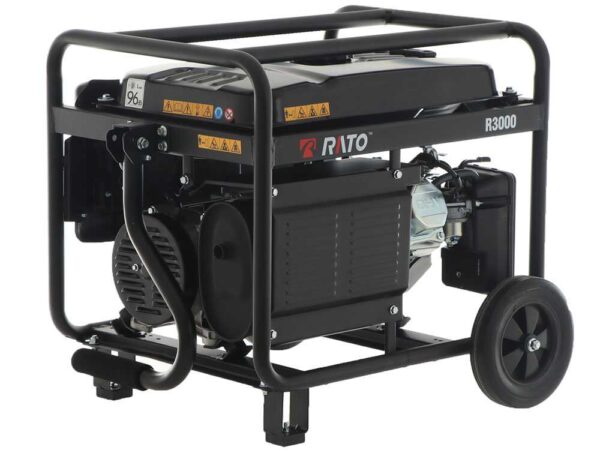 Gruppo elettrogeno monofase a benzina Rato R3000 - Carrellato - 2.7 Kw
