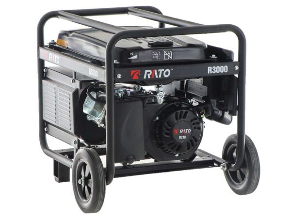 Gruppo elettrogeno monofase a benzina Rato R3000 - Carrellato - 2.7 Kw