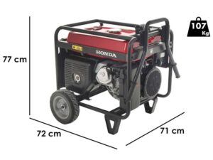 Honda EM 5500CXS -Generatore di corrente carrellato a benzina con AVR 5.5 kW - Continua 5 kW Monofase + ATS