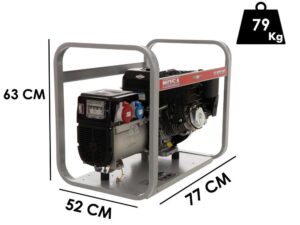 MOSA GE 8000 BBT - Generatore di corrente a benzina 6.4 kW - Continua 5.6 kW Trifase - Motore B&S XR2100
