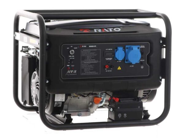 Rato R6000D-ATS AVR - Generatore di corrente a benzina con AVR 6 kW - Continua 5.5 kW Monofase