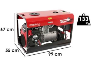 TecnoGen H15000TELX - Generatore di corrente a benzina 10.4 kW - Continua 9.4 kW trifase
