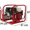 TecnoGen H8000 E/A - Generatore di corrente a benzina 5.8 kW - Continua 5.2 kW Monofase + ATS