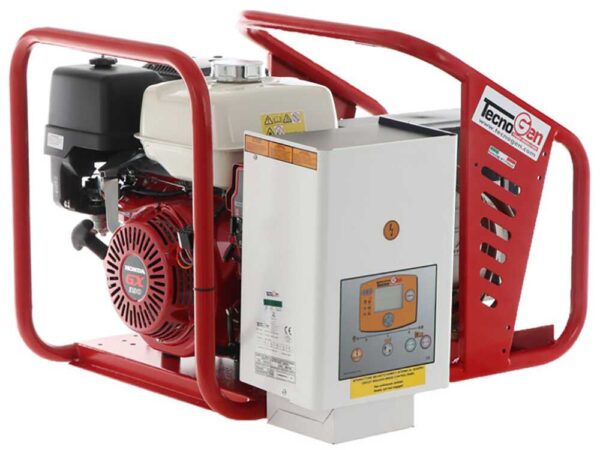 TecnoGen H8000 E/A - Generatore di corrente a benzina 5.8 kW - Continua 5.2 kW Monofase + ATS