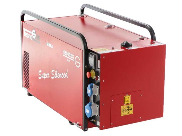 TecnoGen H8000SS - Generatore di corrente silenziato a benzina 5.8 kW - Continua 5.2 kW Monofase