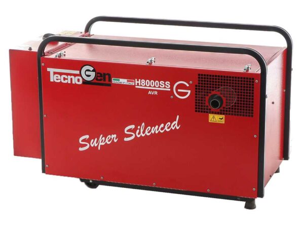 TecnoGen H8000SS - Generatore di corrente silenziato a benzina 5.8 kW - Continua 5.2 kW Monofase